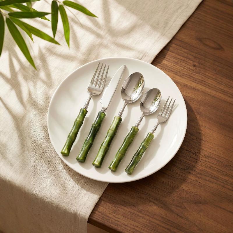 Bamboo Cutlery Set - Set di Posate da Cucina in