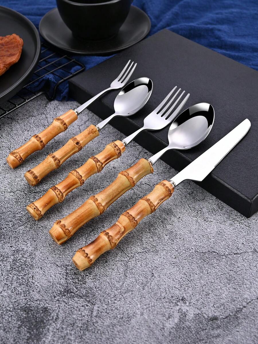 Set di posate in acciaio inoss - Bamboo Cutlery Set recensione e prezzo